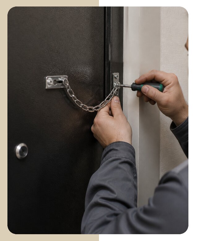Профессиональная установка дверной цепочки для входной двери в Мурманске